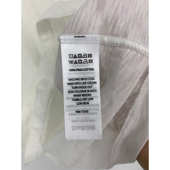 Paraphrase Tank Top Womens Sz XL White Slub Knit Scoop Neck - Picture 4 of 5